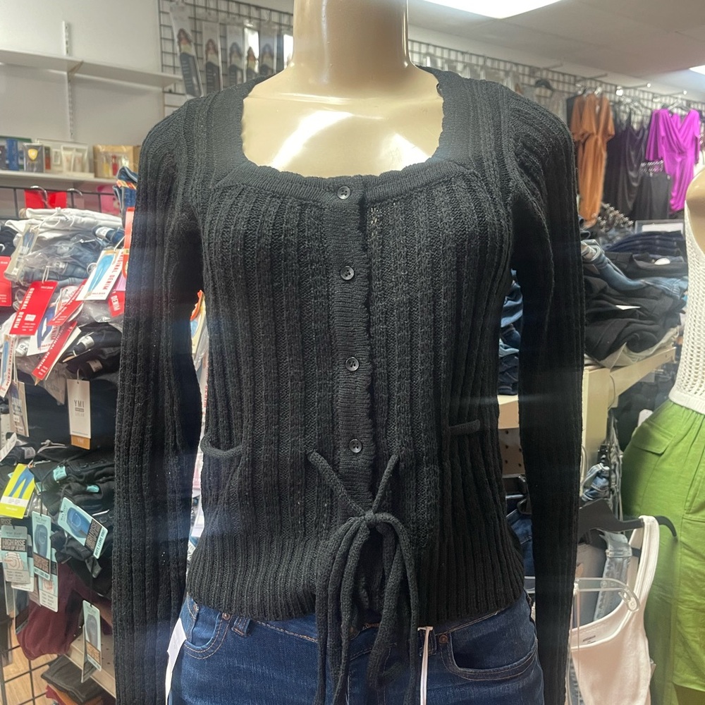 Black soft and plush sweater